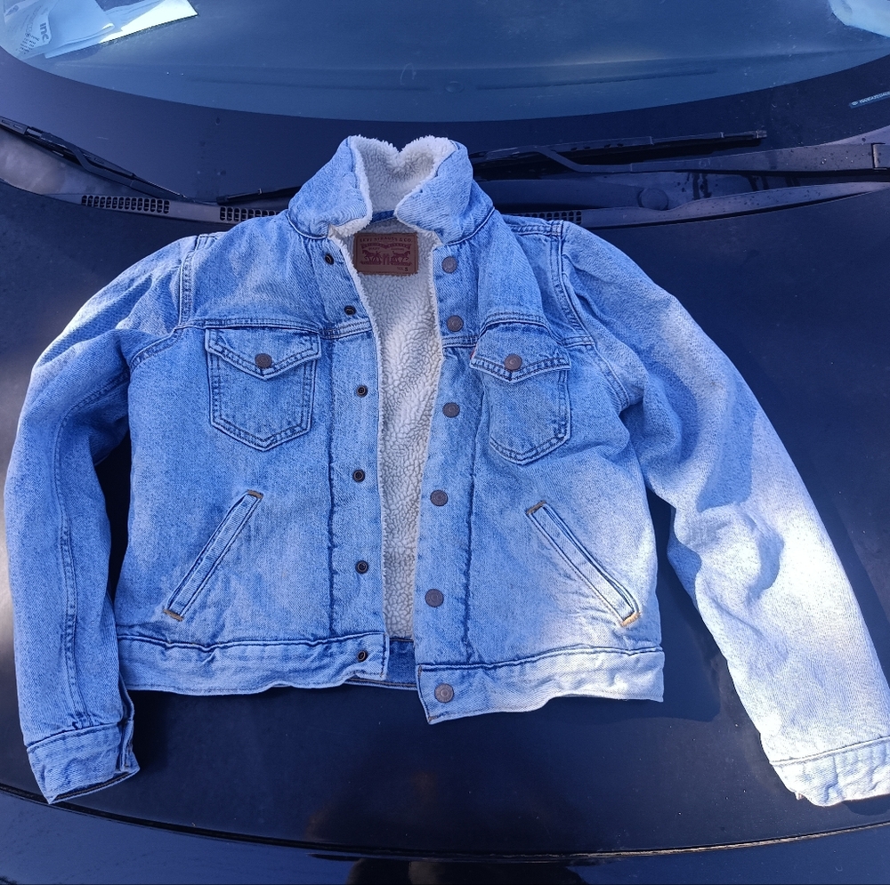 Women Y2k Levis Sherpa Coat